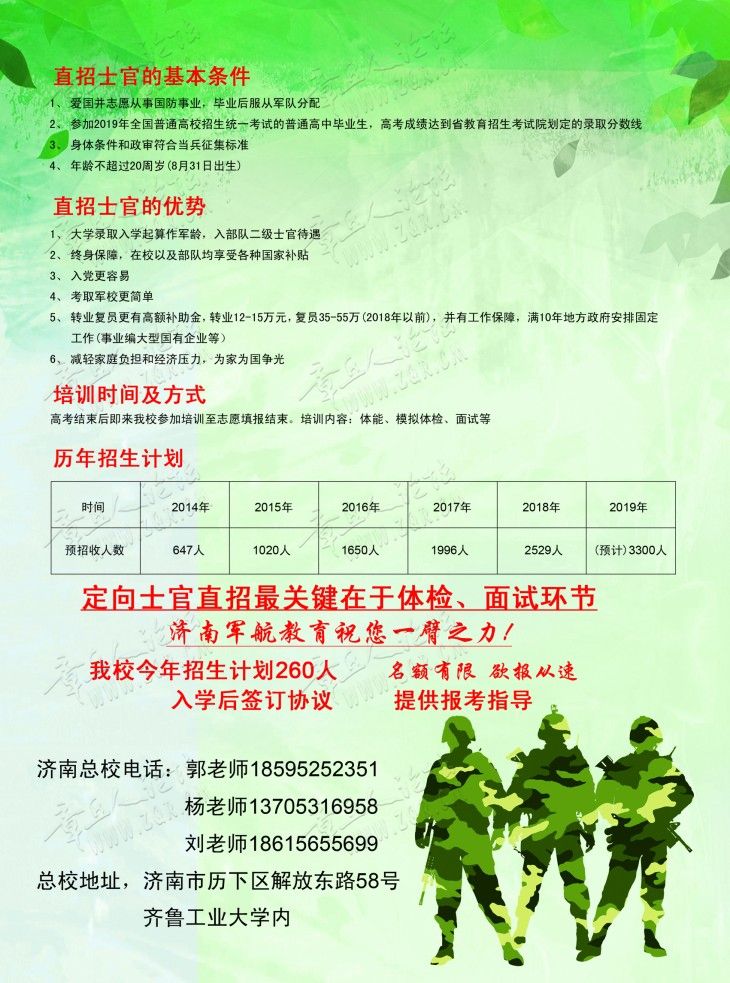 定向士官直招招生政策